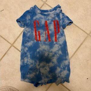 GAP Blue and Red Tie-Dye baby One Piece